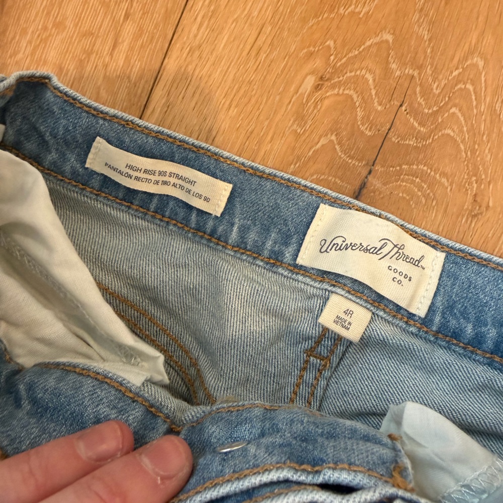 Universal Thread • Rhinestone High Rise Straight Jeans - Picture 9 of 9